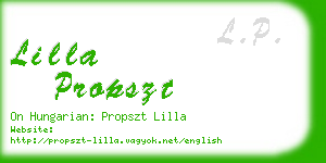 lilla propszt business card